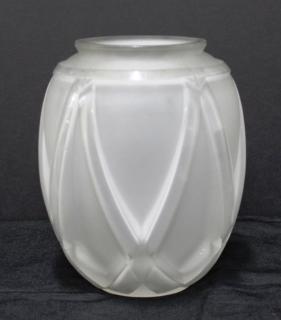 Appraisal: Verre de France Art Deco Vase ca The pressed white