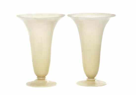 Appraisal: A Pair of Steuben Vases each of yellow opaque glass