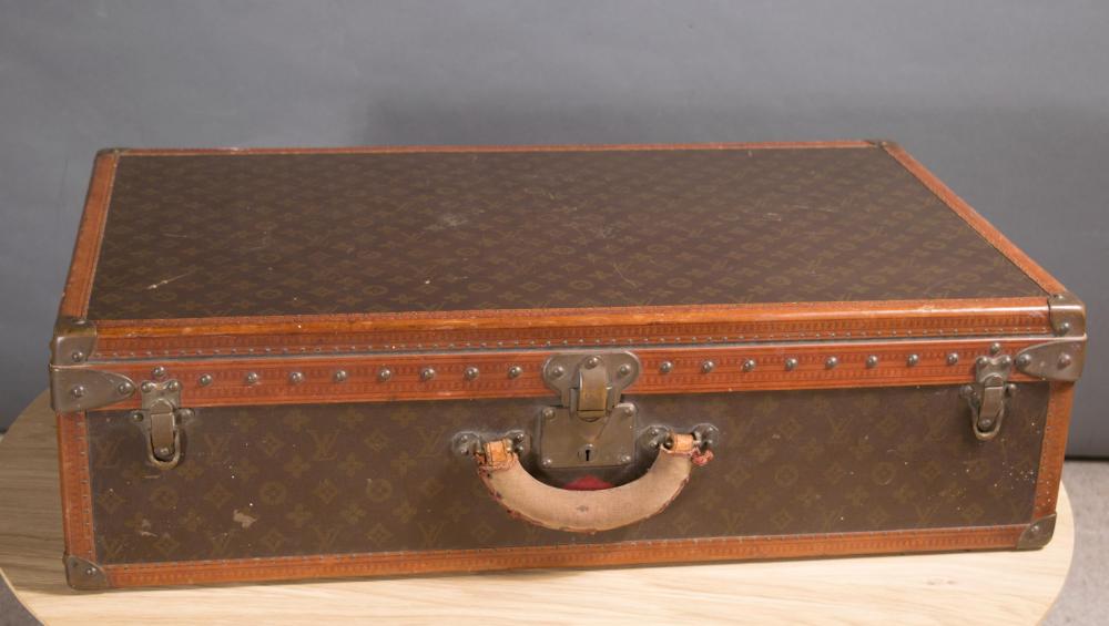 Appraisal: VINTAGE LOUIS VUITTON HARD-SIDE SUITCASE Paris France s n c