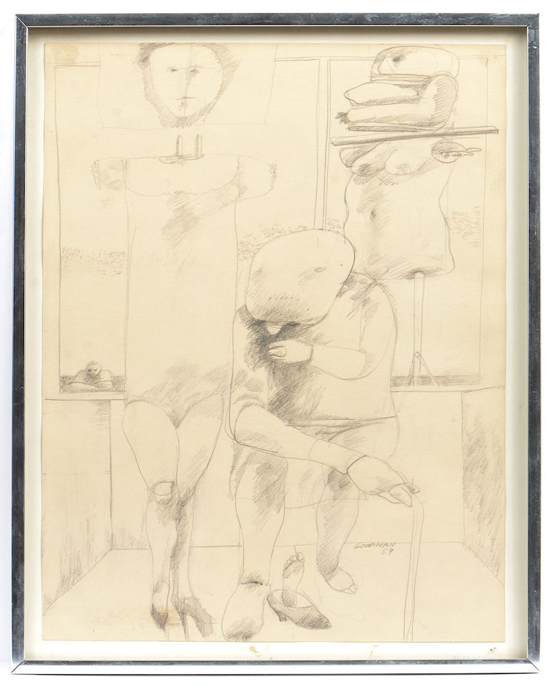 Appraisal: Sidney Goodman - Graphite Drawing Sidney Goodman American - Figures