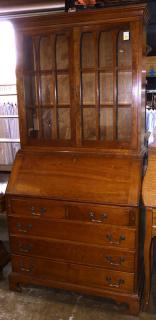 Appraisal: Chippendale style secretary cabinet likely L Chippendale style secretary cabinet