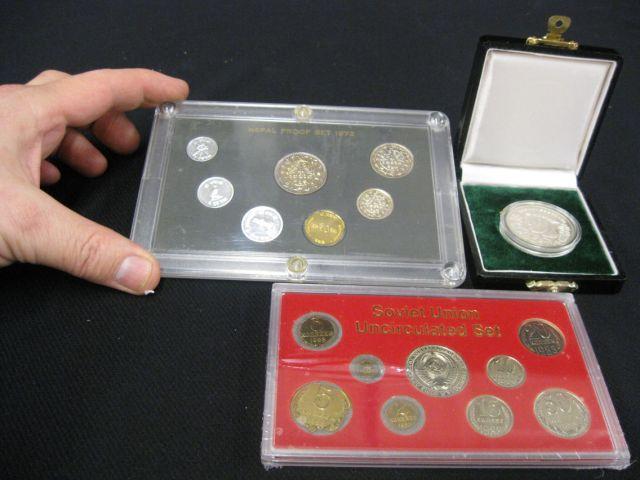 Appraisal: Foreign Coin Silver Chinese Panda Coin Nepal proof set and