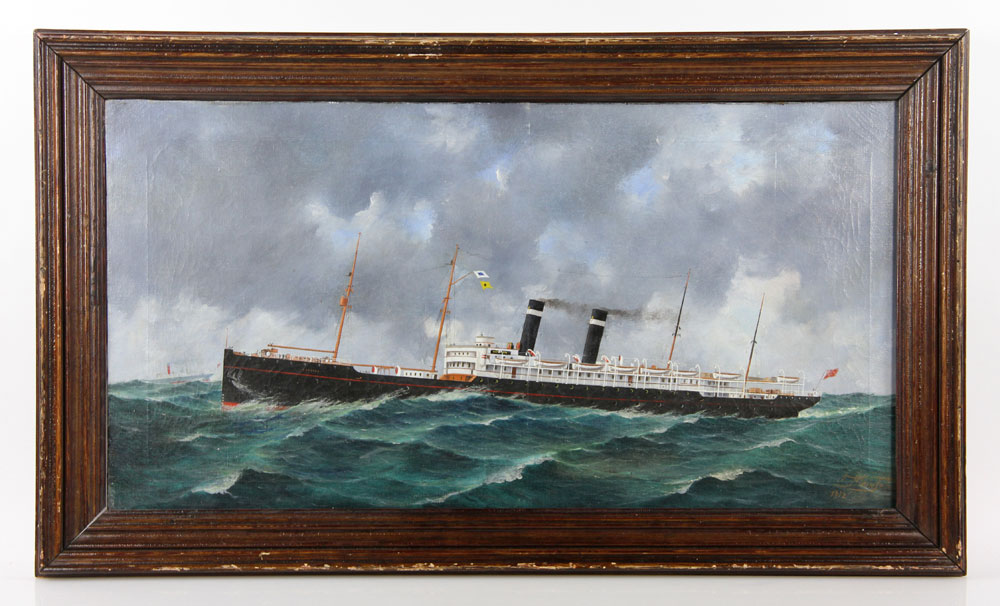 Appraisal: - Kleinfeld Steamboat O C J Kleinfeld Steamboat oil on