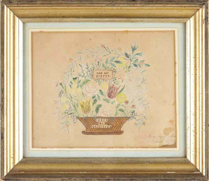 Appraisal: Token of Affection Watercolor American th century watercolor on paper