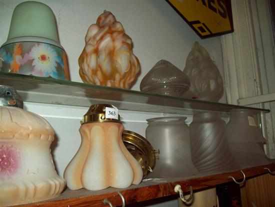 Appraisal: A COLLECTION OF VICTORIAN GLASS LIGHT SHADES