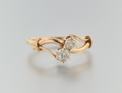 Appraisal: A Vintage Double Diamond Ring k rose gold ring set