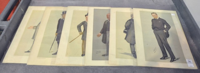 Appraisal: Six Vanity Fair Color Prints by SpyIncluding West St Pancras