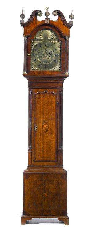 Appraisal: A CORNISH GEORGE III DATED OAK LONGCASE CLOCK the brass