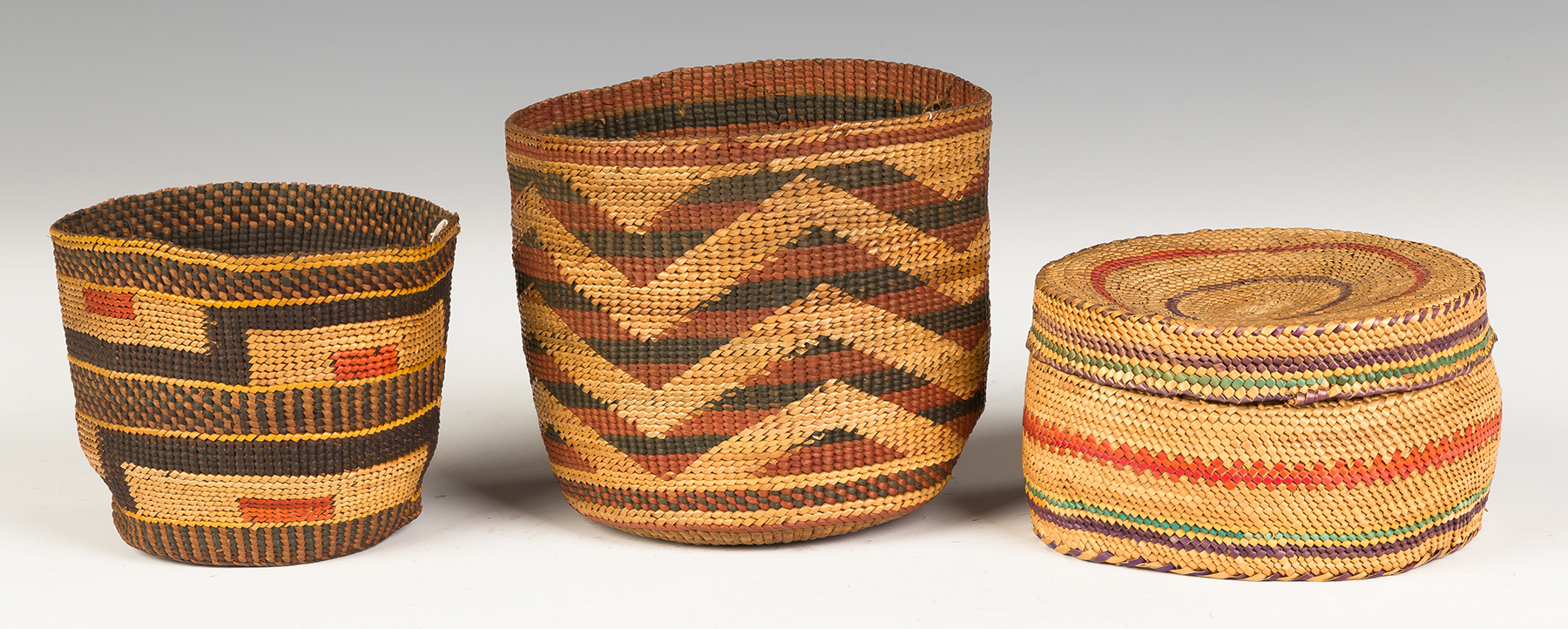 Appraisal: Three Native American Baskets th century