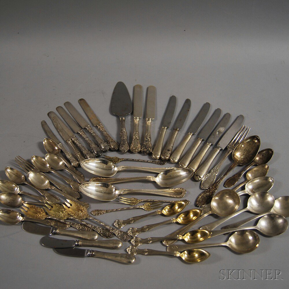 Appraisal: Assorted Group of Mostly Sterling Silver Flatware some sets including