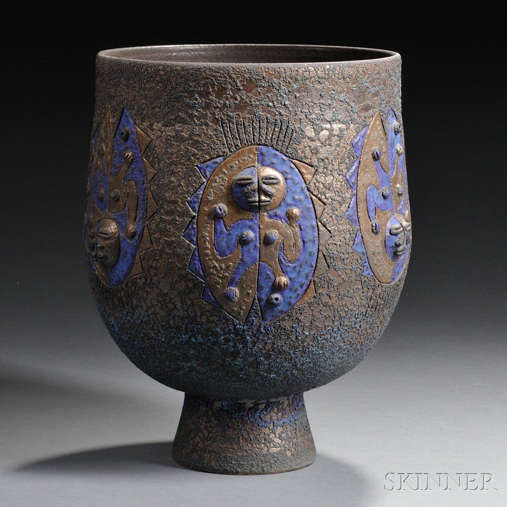 Appraisal: Edwin Mary Scheier - - Vessel Art pottery Arizona Large