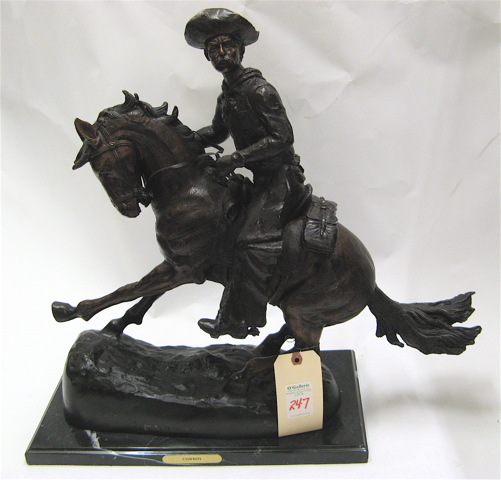 Appraisal: AFTER FREDERIC SACKRIDER REMINGTON American - Cowboy a patinated bronze