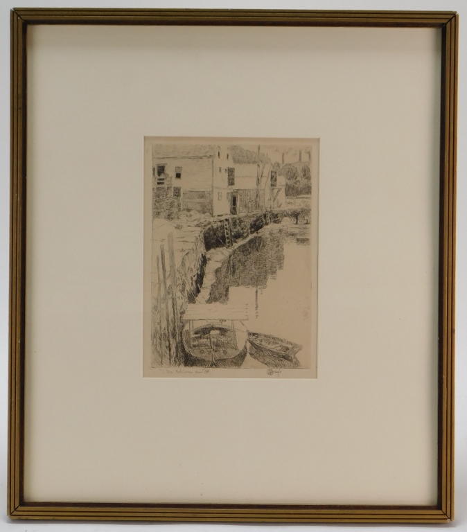 Appraisal: CHILDE HASSAM COS COB ETCHING New York Massachusetts - Depicts