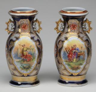 Appraisal: Early th c Continental porcelain vases h Pair of early