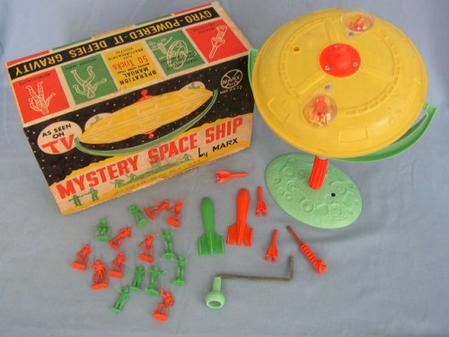 Appraisal: Mystery Space Ship An x inch saucer-type toy on a