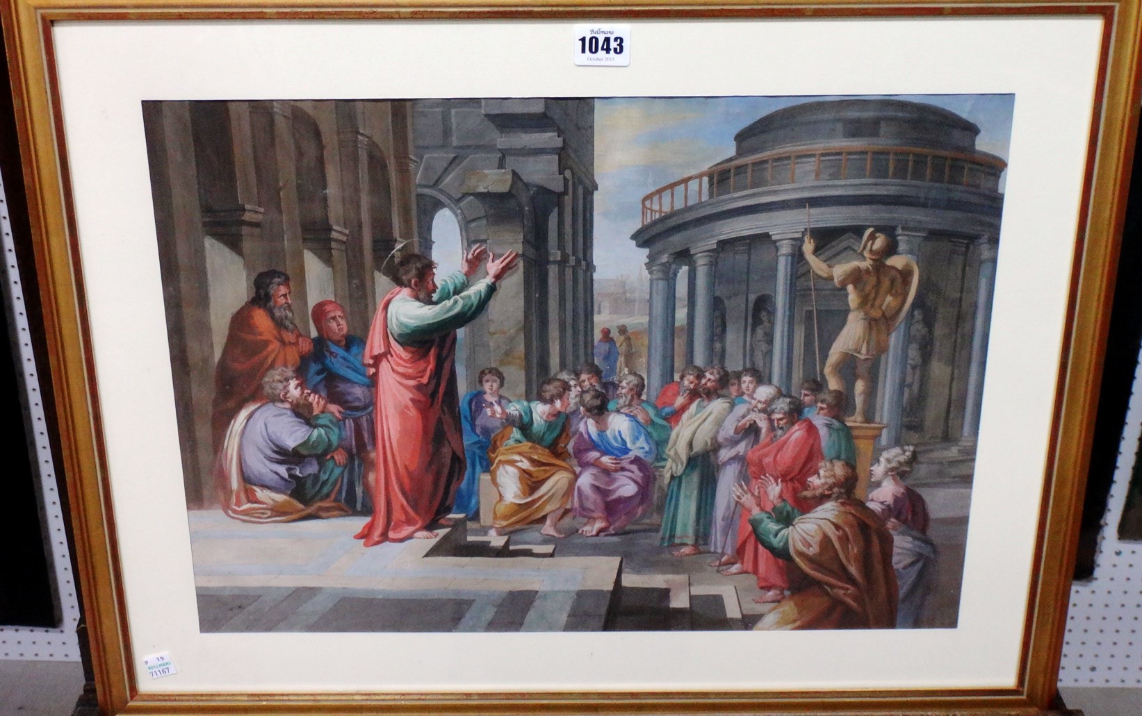 Appraisal: Joseph Goupy - after Raphael St Paul preaching to the