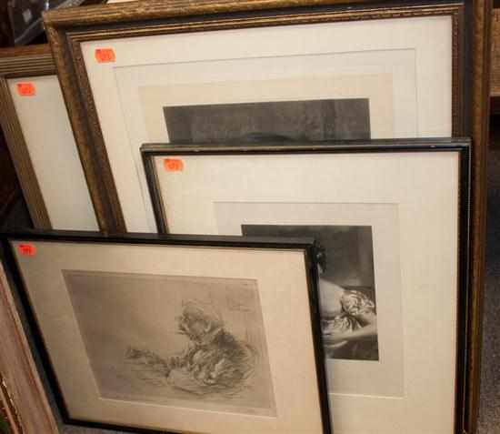 Appraisal: Four assorted framed prints Estimate - No condition report supplied