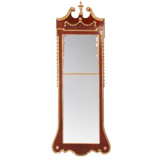 Appraisal: Continental parcel gilt mahogany pier mirror Continental parcel gilt mahogany