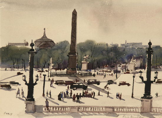 Appraisal: Paul Starrett Sample American - Place de la Concord Signed