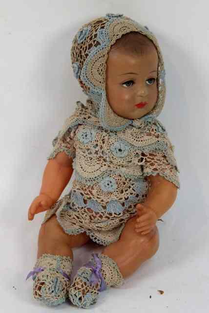 Appraisal: A G N P plastic doll made in France cm