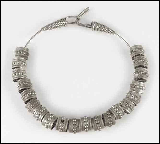 Appraisal: CHINESE SILVER MIAO CULTURE NECKLACE Diamter '' Condition No Specific