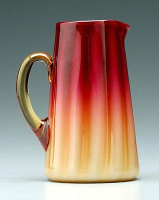 Appraisal: Plated amberina tall creamer applied amber handle New England Glass