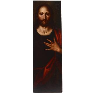 Appraisal: Attributed to Artus Wolfaerts Christ as Salvator Mundi oil on