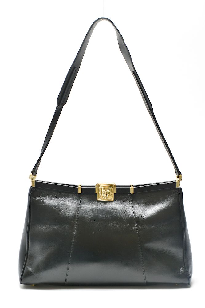 Appraisal: Barry Kieselstein-Cord Leather Shoulder Bag Barry Kieselstein-Cord ladies' designer black