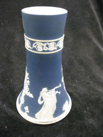 Appraisal: Adams Dark Blue Jasperware Vase classical scenes tall excellent