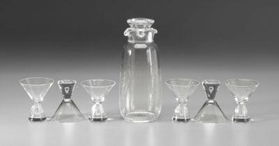 Appraisal: Steuben martini set - in decanter with six matching in