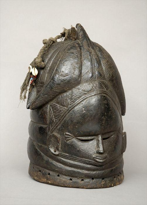 Appraisal: African Carved Wood Helmet Mask in Provenance Property from the