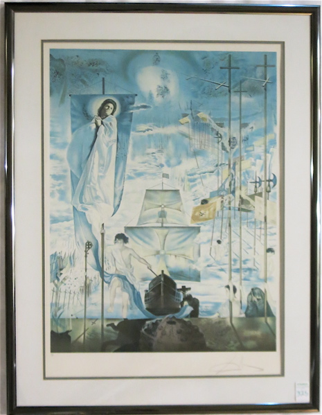 Appraisal: AFTER SALVADOR DALI COLOR LITHOGRAPH Spanish - Discovery of America