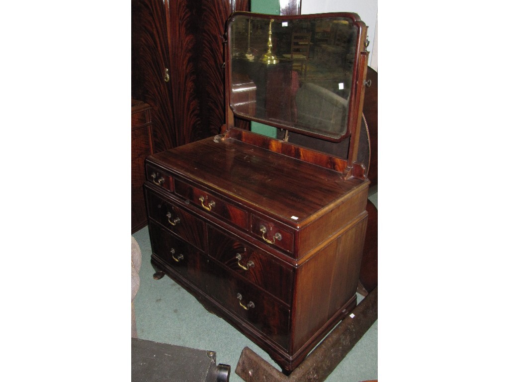 Appraisal: Edwardian mahogany dressing chest