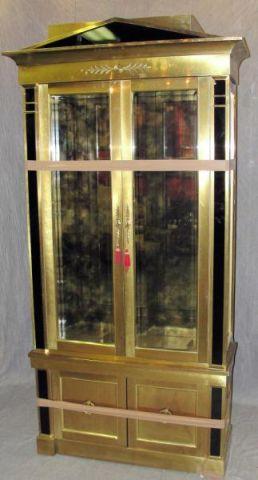 Appraisal: Brass Empire Style Cabinet From a Larchmont home Dimensions h