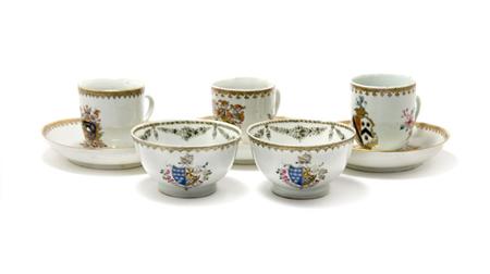 Appraisal: Group of Chinese Export Armorial Porcelain Articles Estimate -