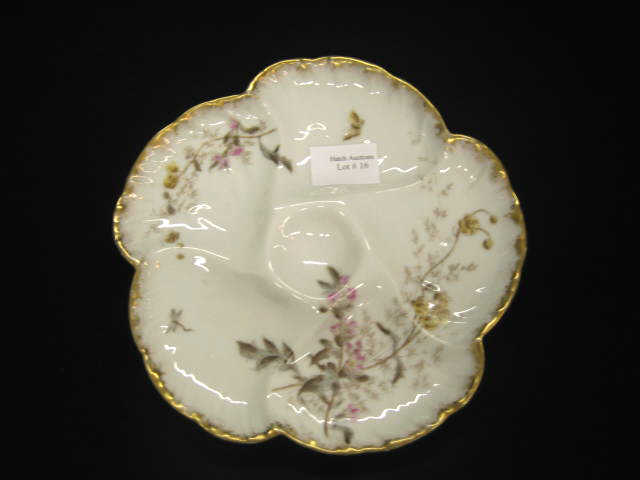 Appraisal: Haviland Limoges Porcelain Oyster Plate elegant floral