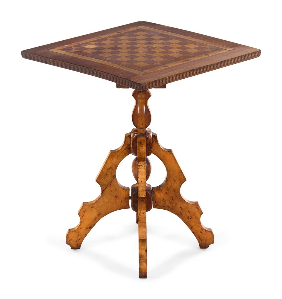 Appraisal: A Victorian Marquetry Game Table A Victorian Marquetry Game Table