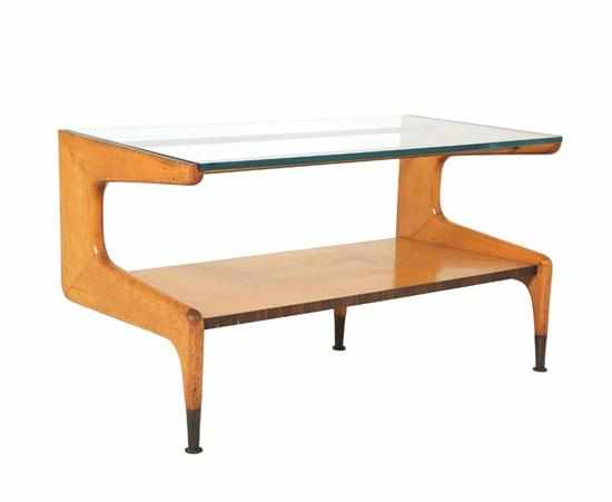 Appraisal: ROSANDO BROS A COFFEE TABLE Melbourne c blondewood Queensland walnut