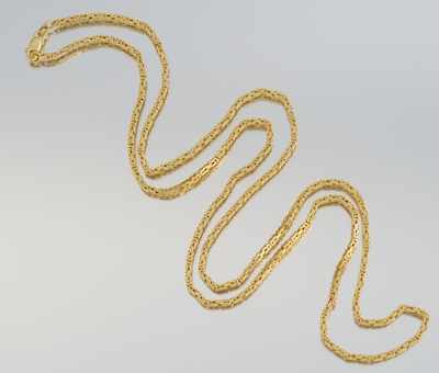 Appraisal: A Ladies' Byzantine Link Gold Chain k yellow gold byzantine