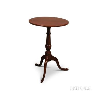 Appraisal: Queen Anne Mahogany Candlestand Nantucket Massachusetts th century the round