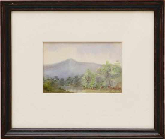 Appraisal: Louis Rowell North Carolina - CAROLINA MOUNTAIN LANDSCAPE WITH RIVER