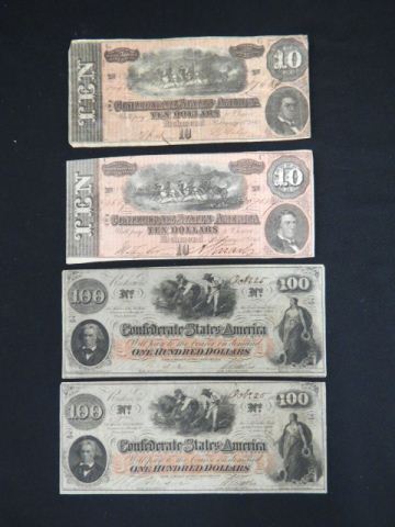 Appraisal: pc Confederate Currency - notes Richmond and - notes Richmond