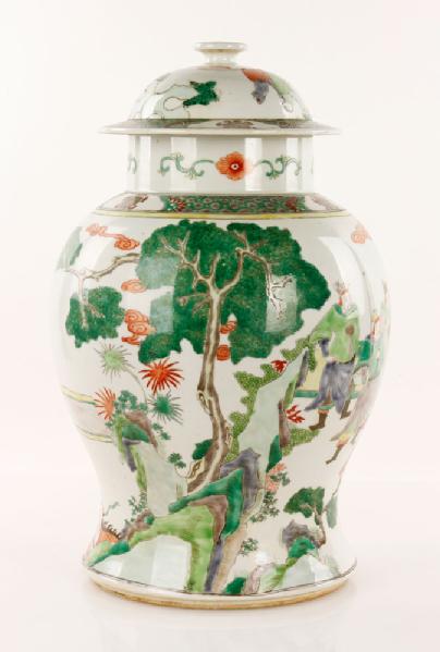 Appraisal: - Famille Verte Porcelain Jar Famille verte porcelain jar China