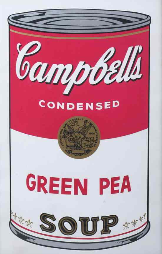 Appraisal: ANDY WARHOL American - CAMPBELL'S SOUP I GREEN PEA signed