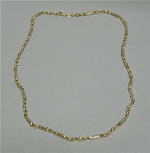 Appraisal: LADY'S CHAIN NECKLACE Formed as a continuous wheat chain with