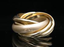 Appraisal: Kt Rollover Ring band Kt yellow gold rollover ring Central