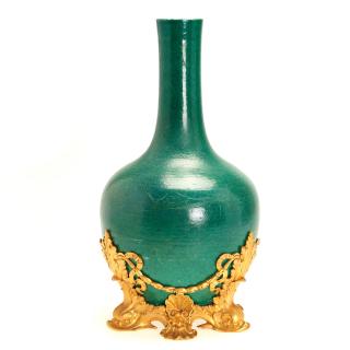 Appraisal: Chinese vase in French gilt bronze mount Chinese vase in