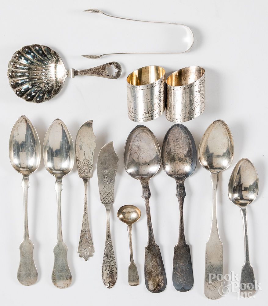 Appraisal: Silver flatware and accessories of various grades Silver flatware and