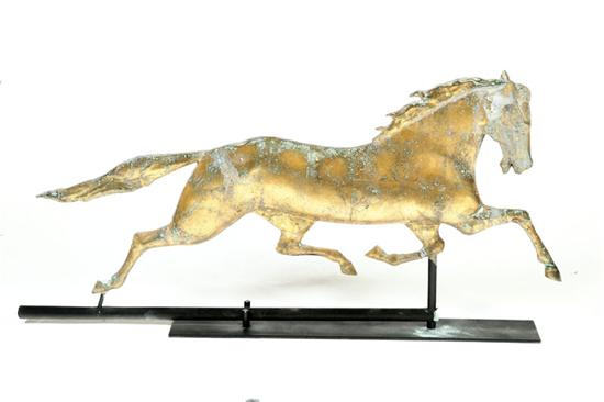 Appraisal: WEATHERVANE American late th century copper Full-bodied running horse with