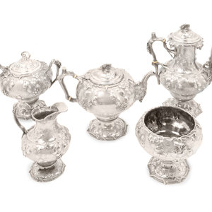 Appraisal: A Tiffany Co Silver Five-Piece Tea and Coffee Service -